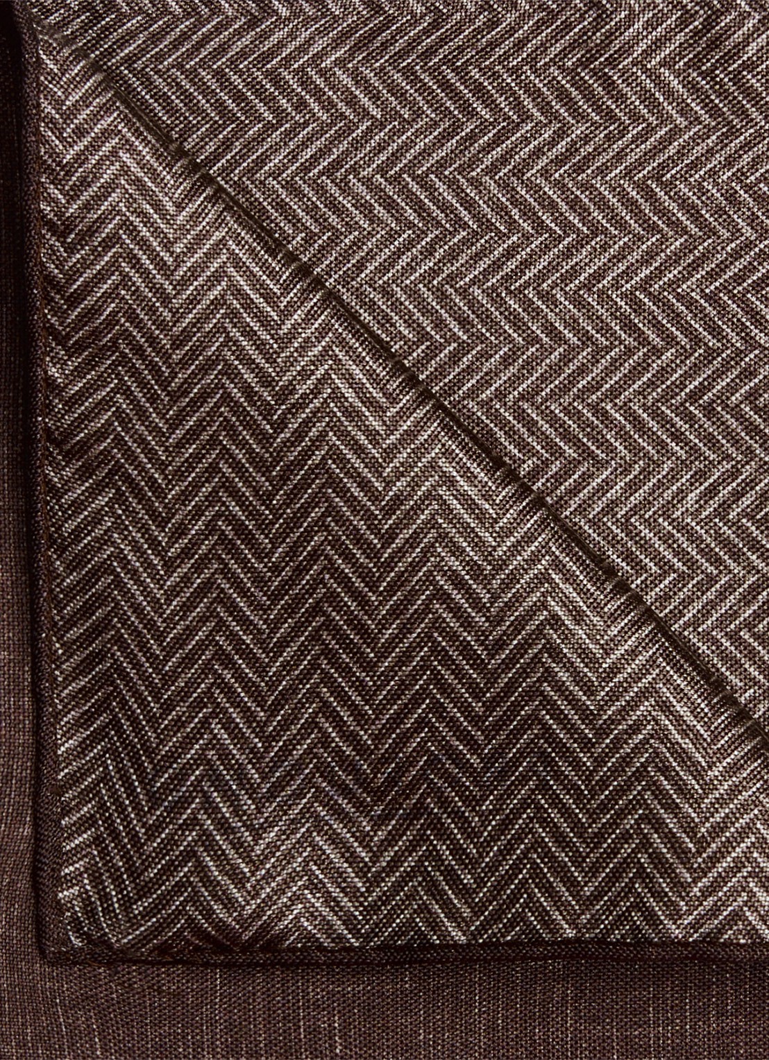 Profuomo Pochet van zijde - detail 2 bruin