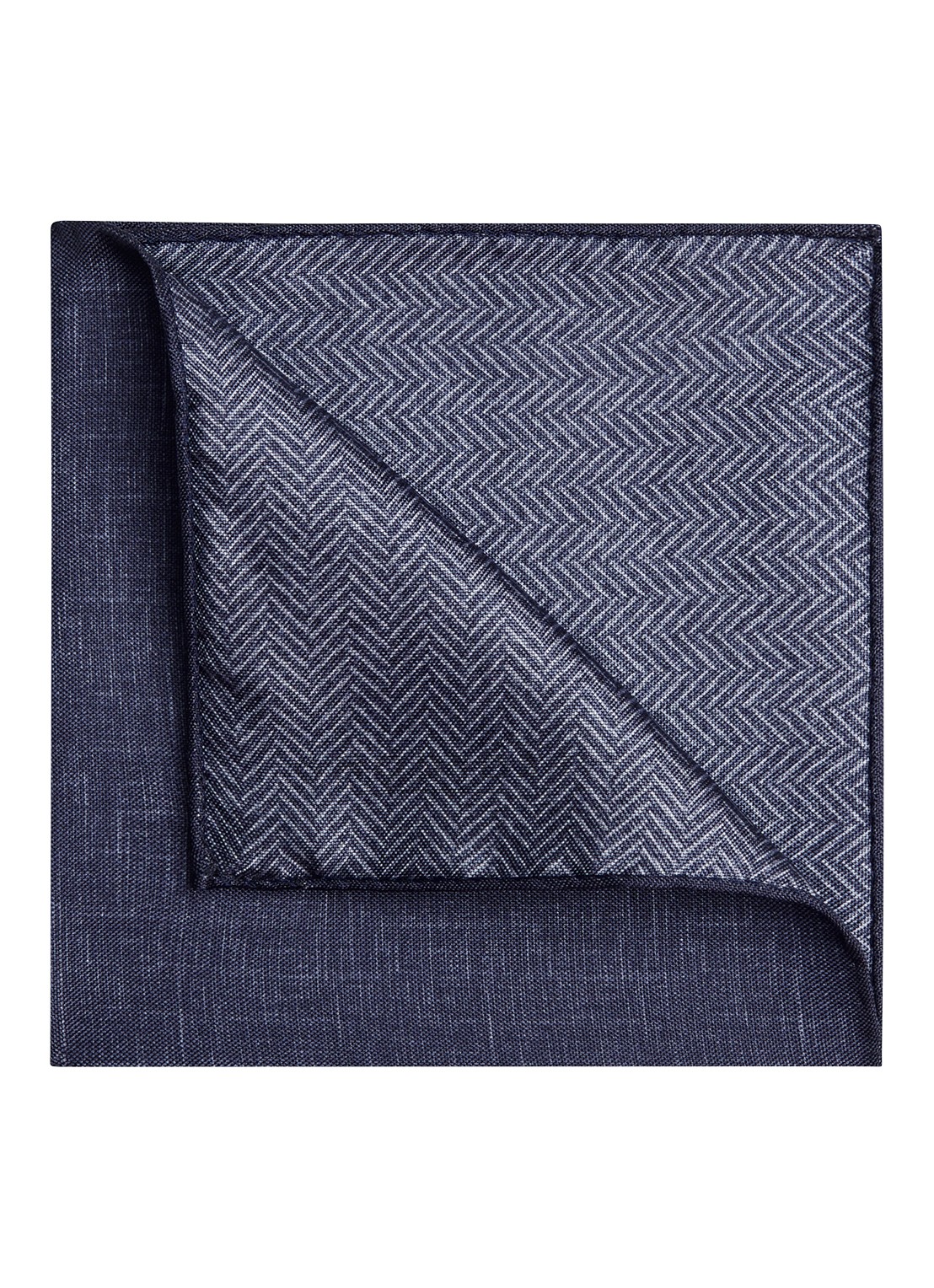 Profuomo Pochet van zijde - voorkant 2 donkerblauw