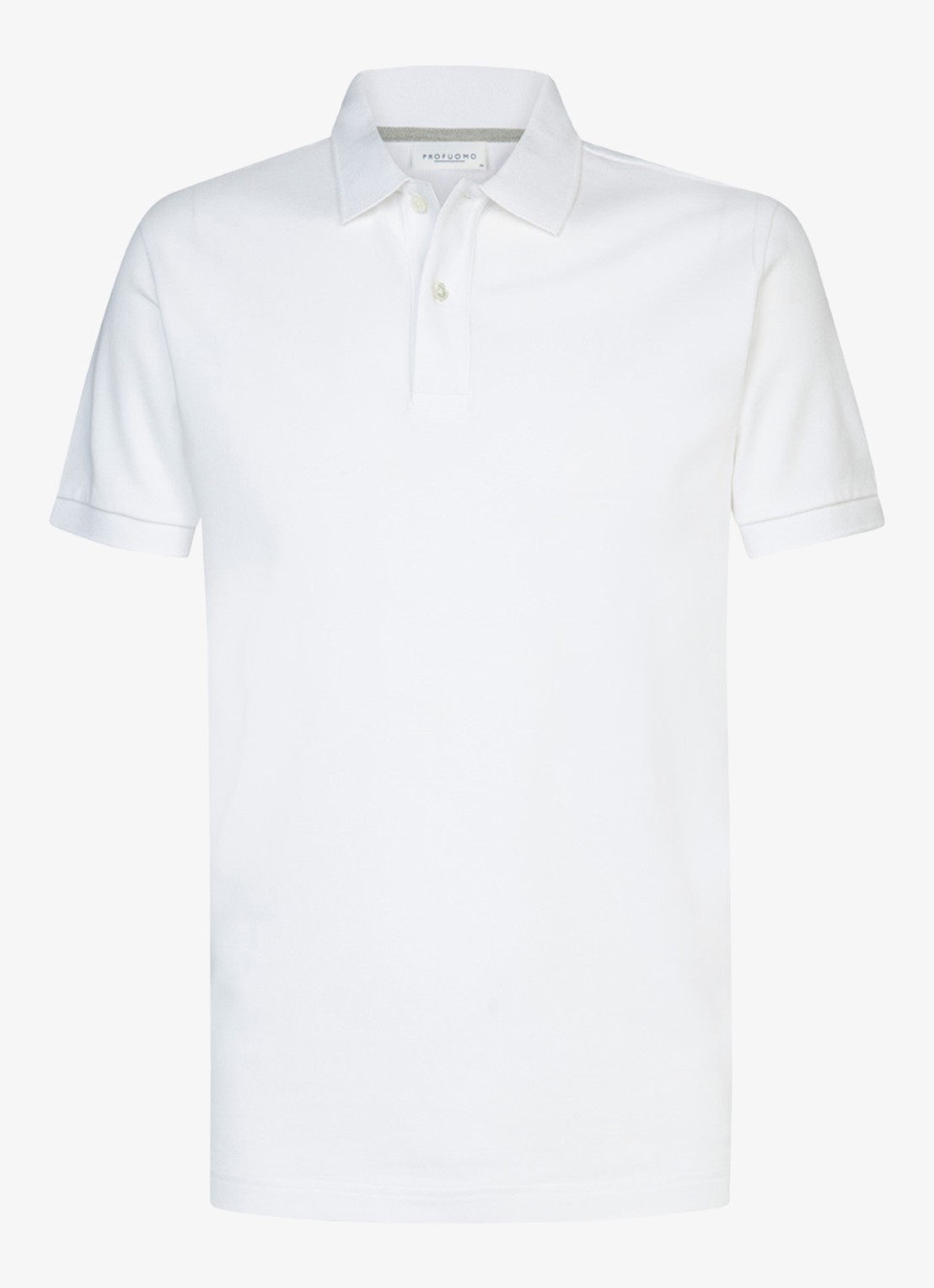 Profuomo Polo in pique - voorkant wit