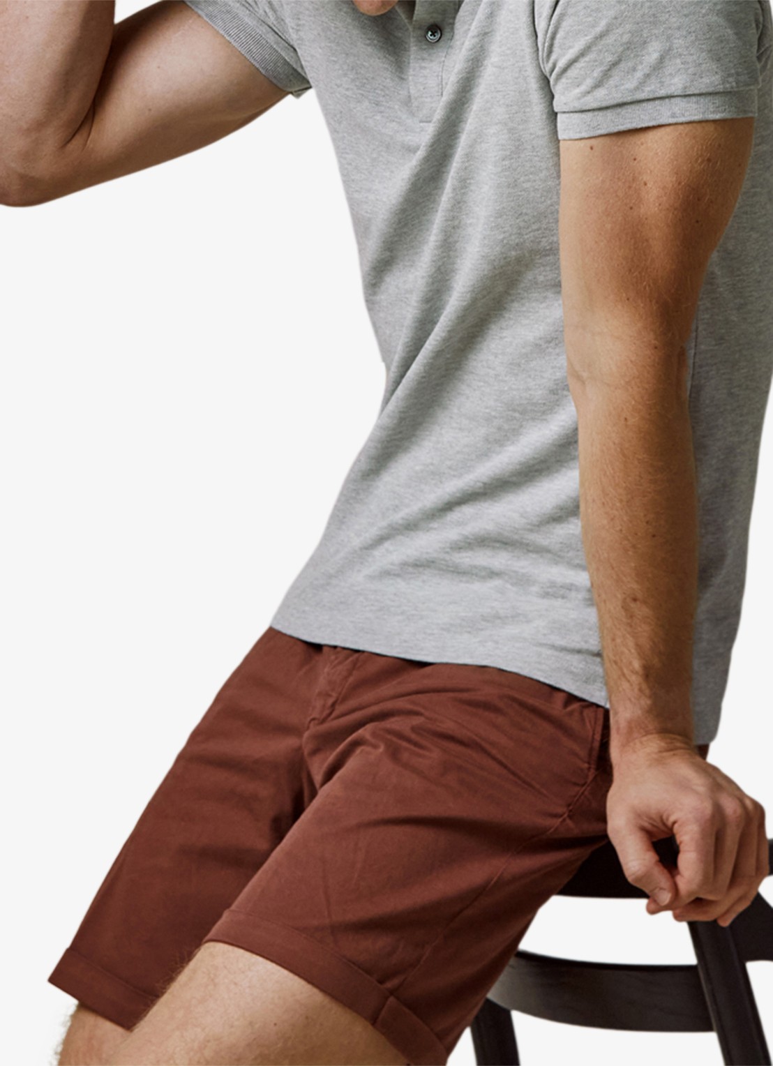Profuomo Polo in pique - detail 3 grijs