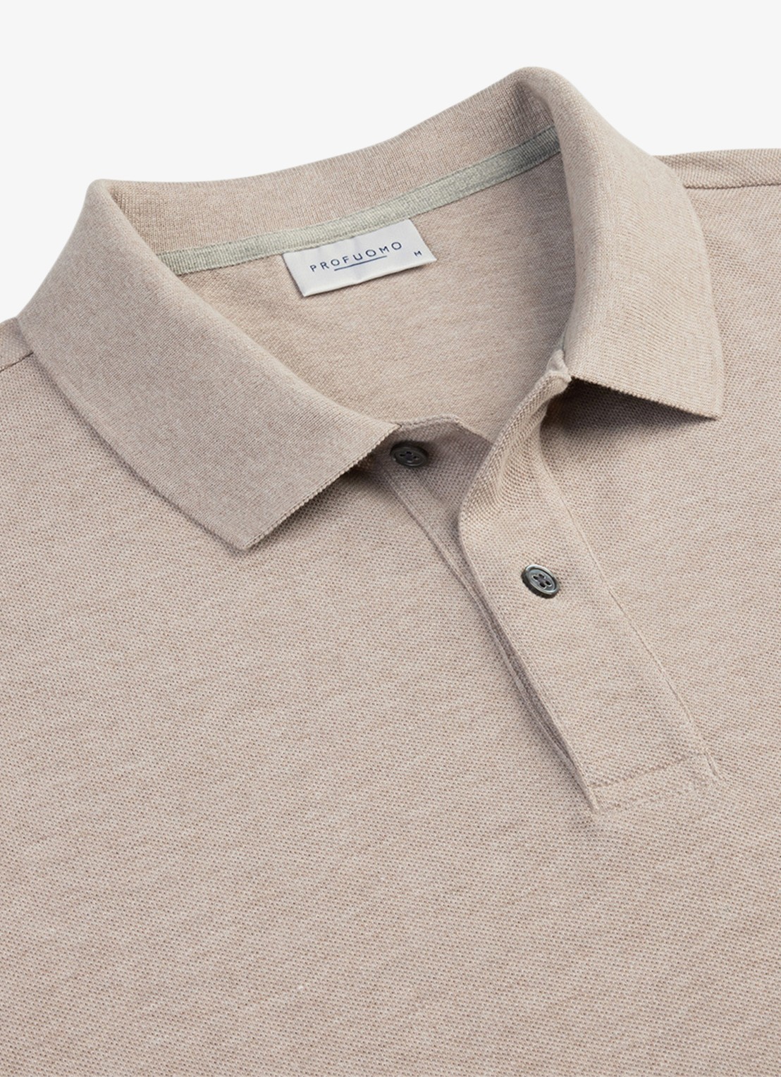 Profuomo Polo in pique - detail 3 beige