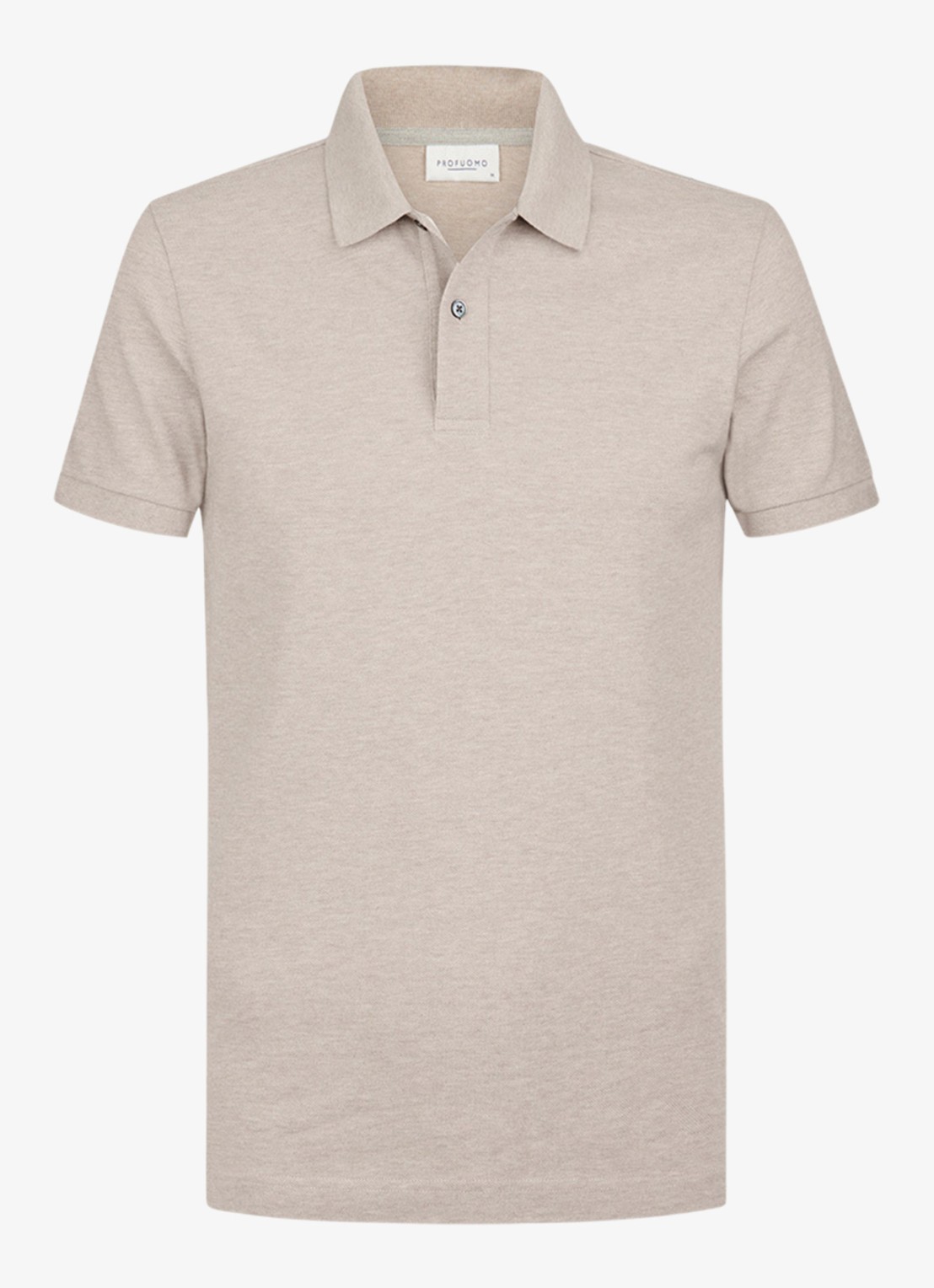Profuomo Polo in pique - voorkant 4 beige