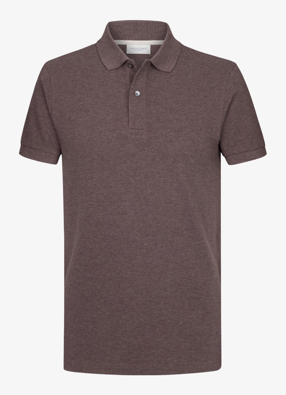 Profuomo Polo in pique - voorkant 4 bruin