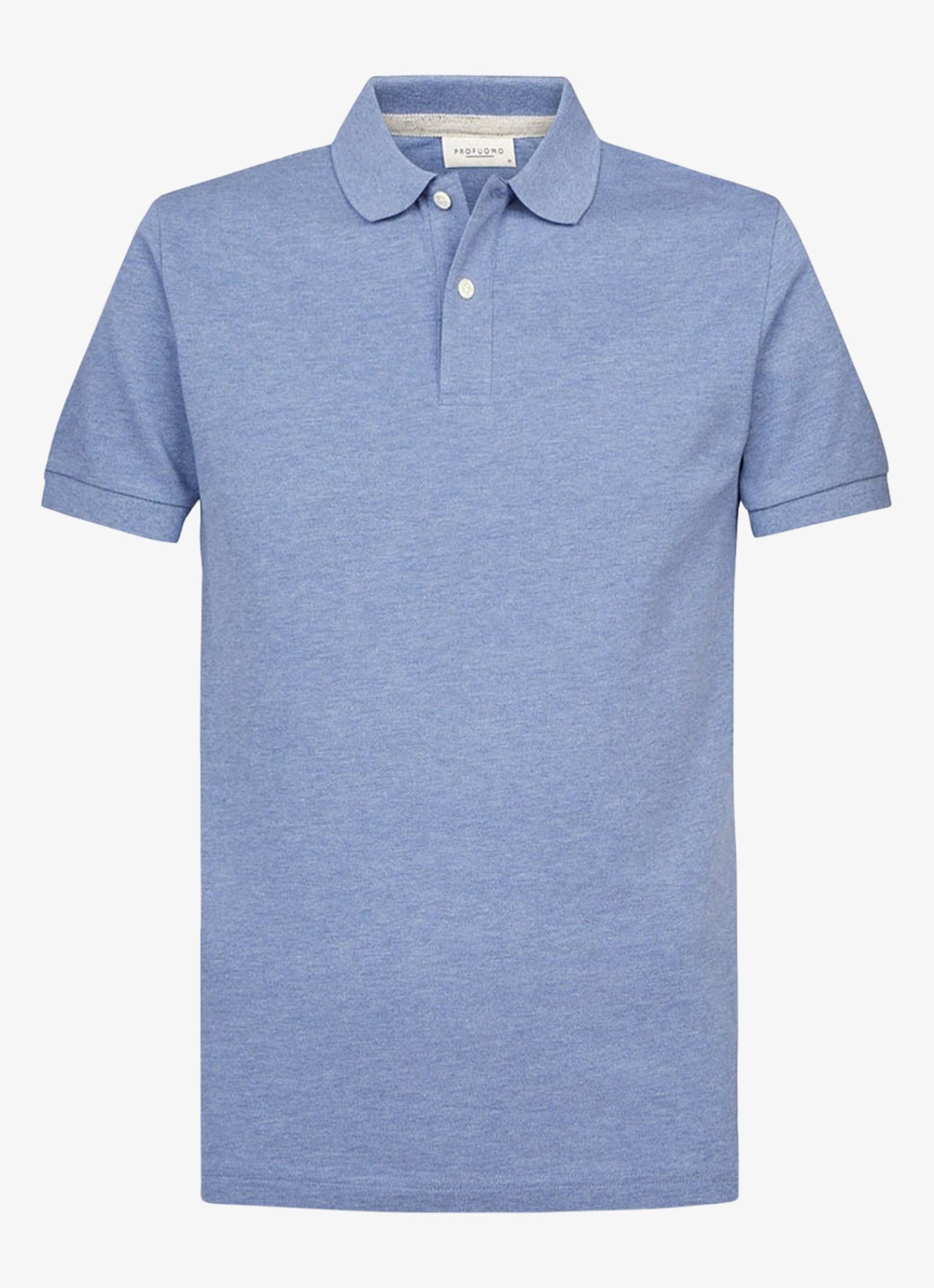 Profuomo Polo in pique - voorkant 4 blauw