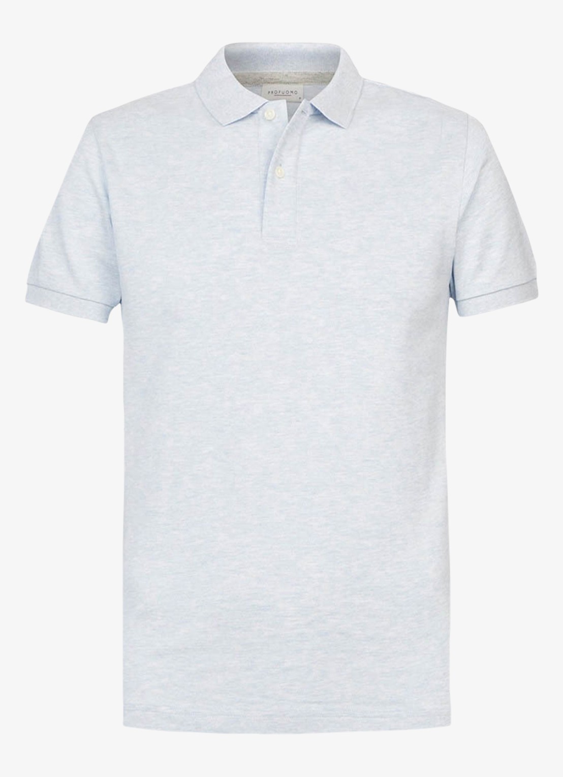 Profuomo Polo in pique - voorkant lichtblauw