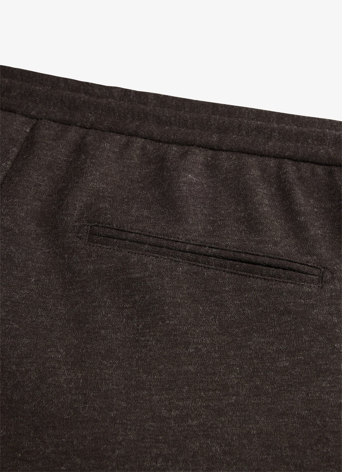 Profuomo Regular fit broek in wolblend - detail 5 donkerbruin
