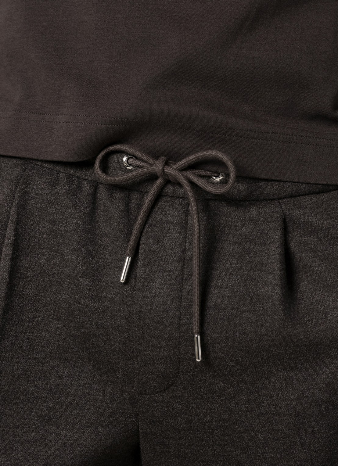 Profuomo Regular fit broek in wolblend - detail 6 donkerbruin