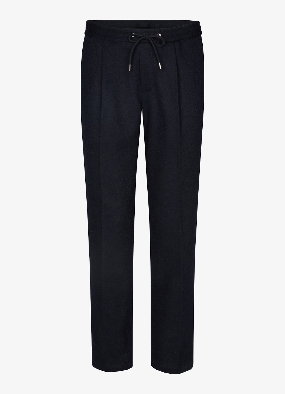 Profuomo Regular fit broek in wolblend - voorkant 5 donkerblauw