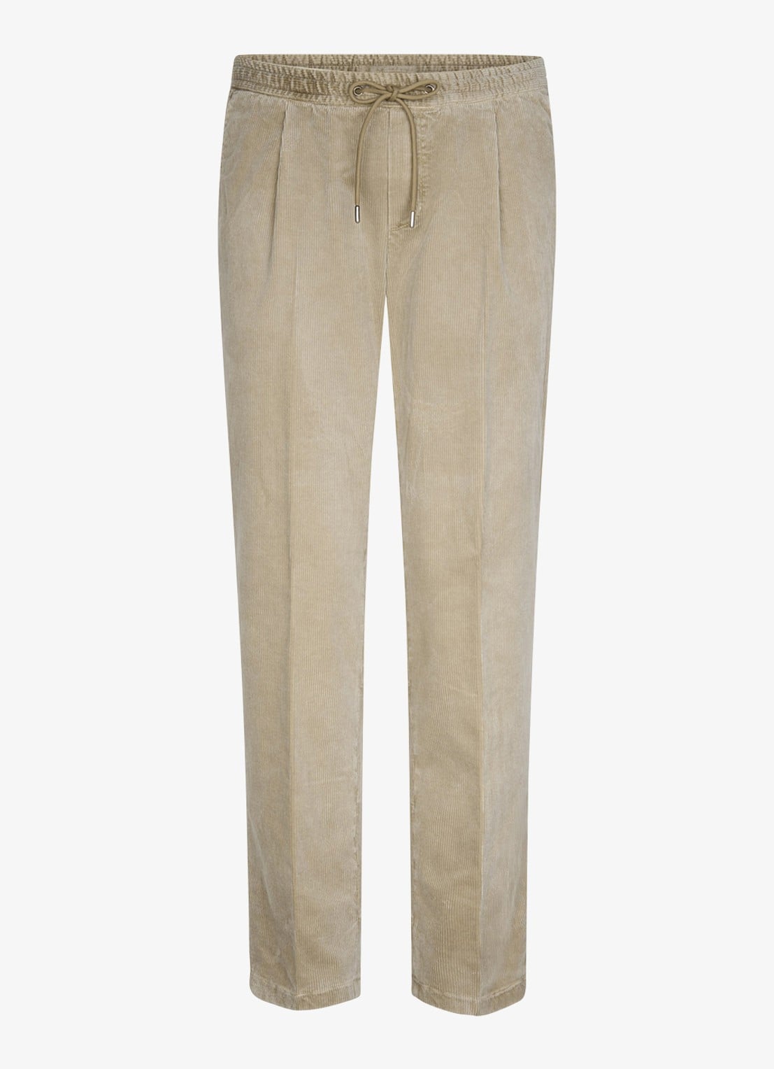 Profuomo Regular fit broek van corduroy - voorkant 5 beige
