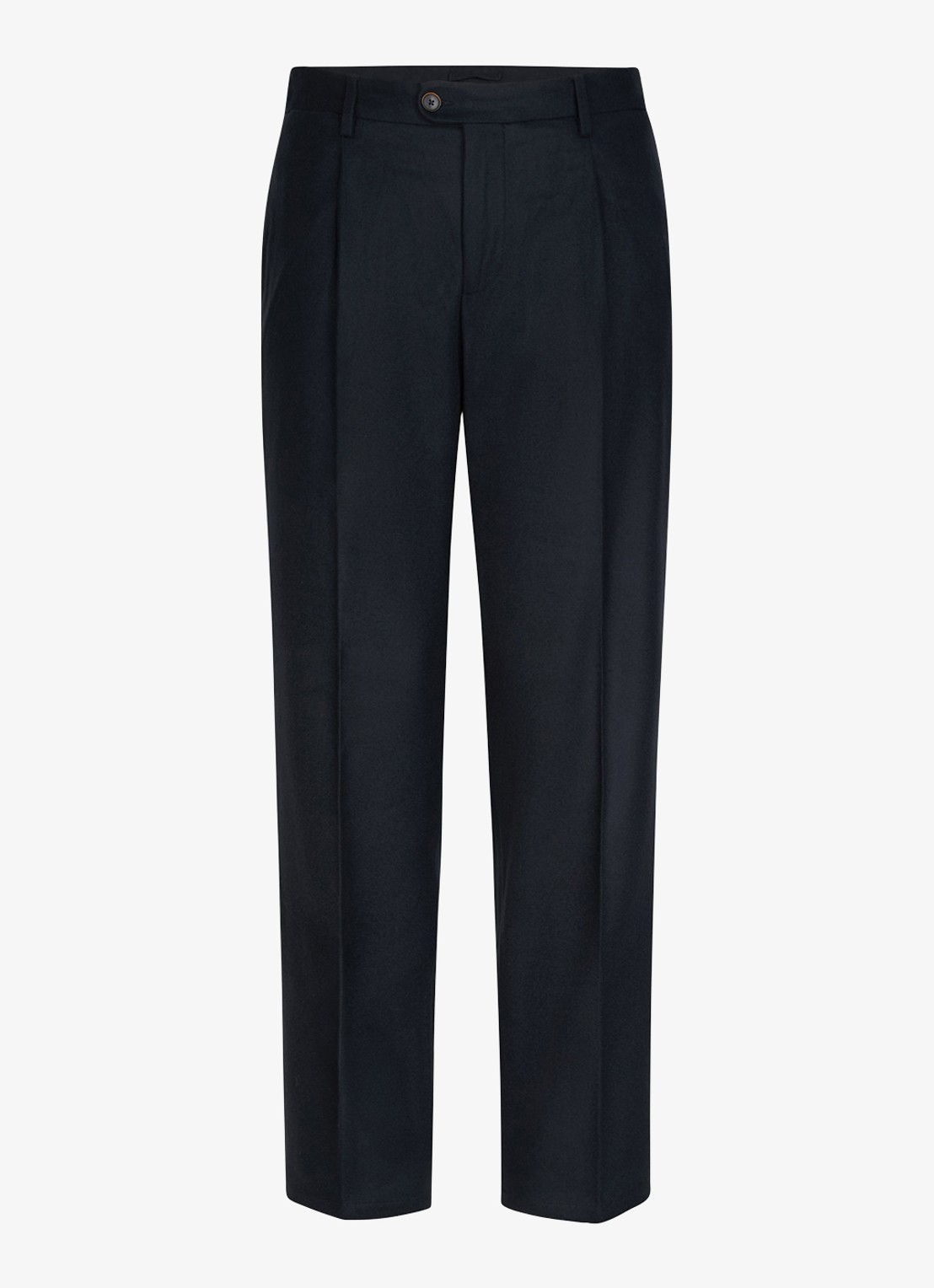 Profuomo Regular fit chino in kasjmierblend - voorkant donkerblauw