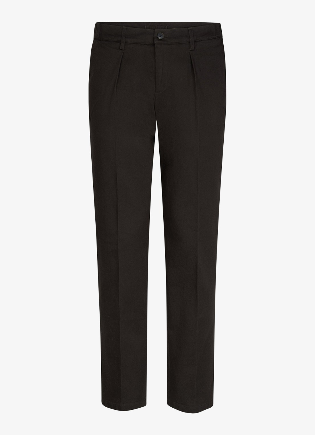 Profuomo Regular fit chino met steekzakken en stretch - voorkant 5 donkerbruin