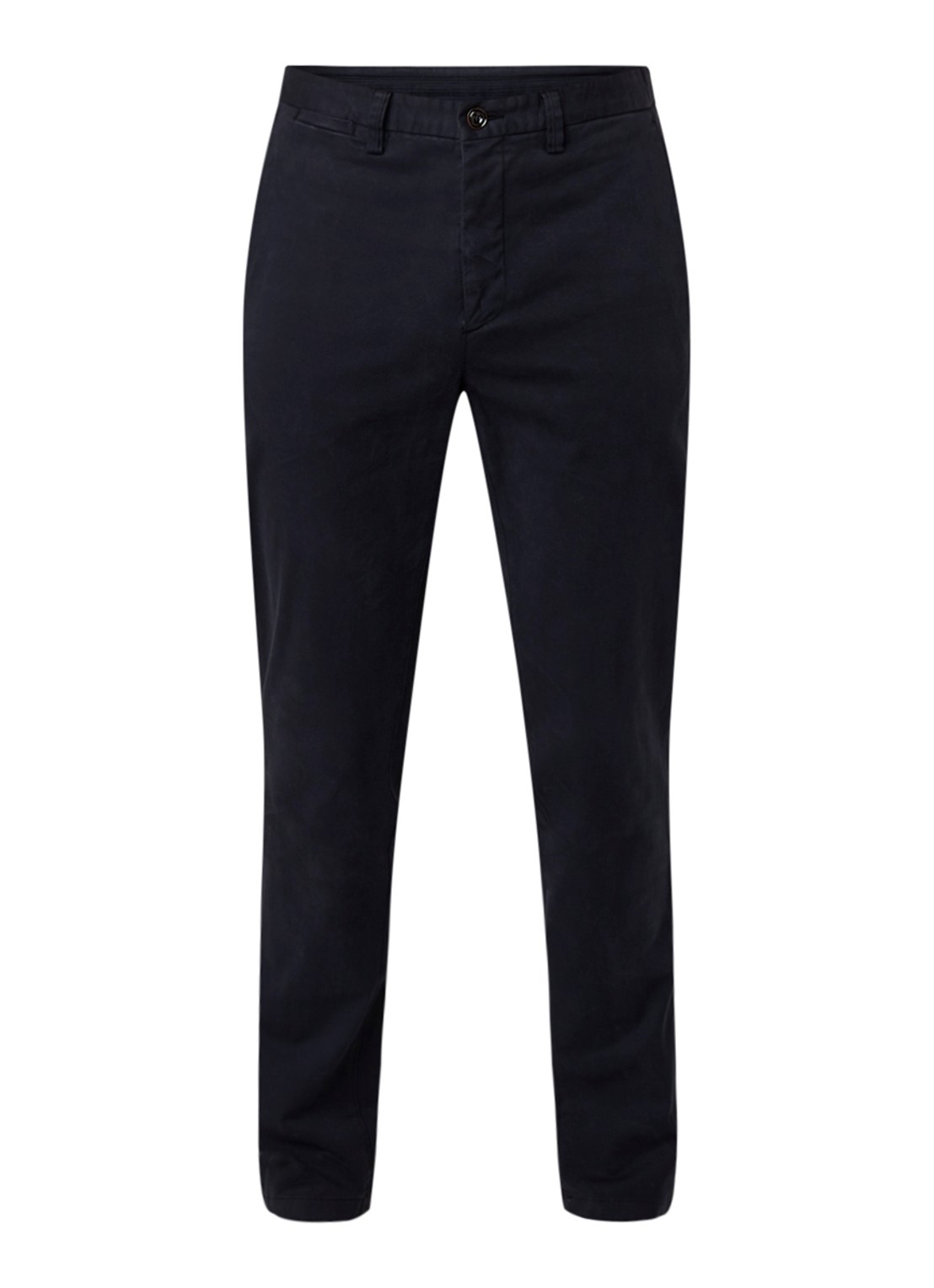 Profuomo Regular fit chino van katoen met stretch - voorkant 2 blauw