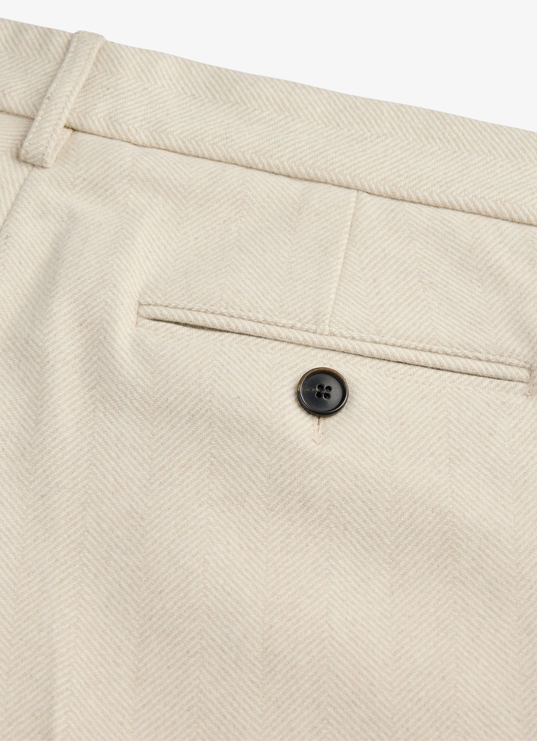 Profuomo Regular fit chino van wol - detail 2 beige