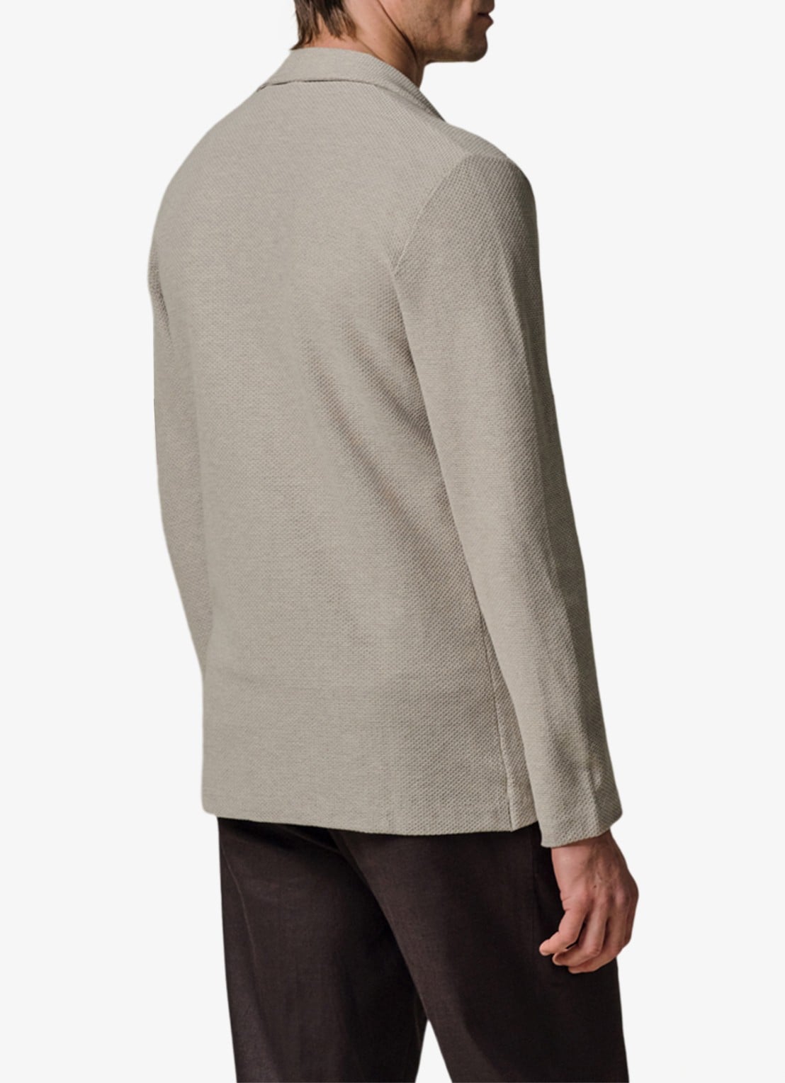 Profuomo Regular fit colbert met structuur - achterkant gebroken wit