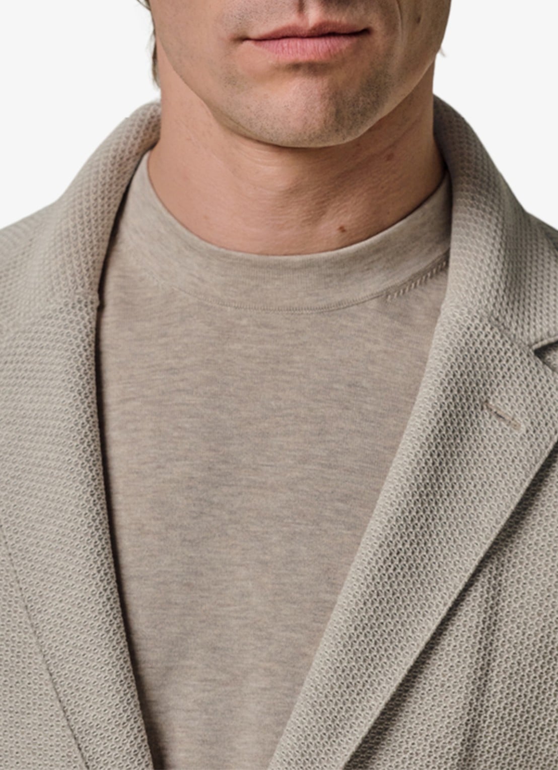 Profuomo Regular fit colbert met structuur - detail 3 gebroken wit