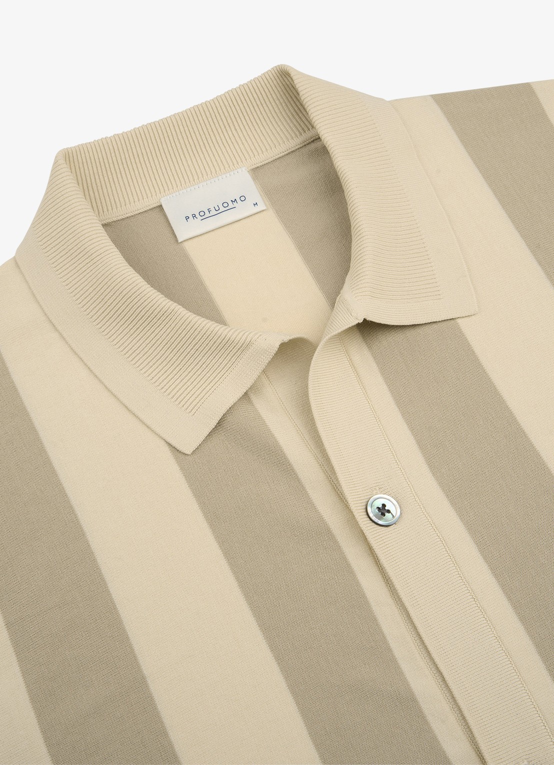 Profuomo Regular fit overhemd in zijdeblend - detail 6 beige
