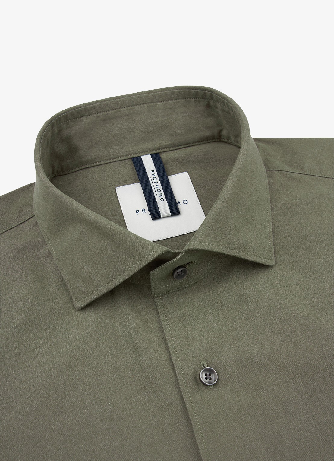 Profuomo Regular fit overhemd - detail 4 donkergroen