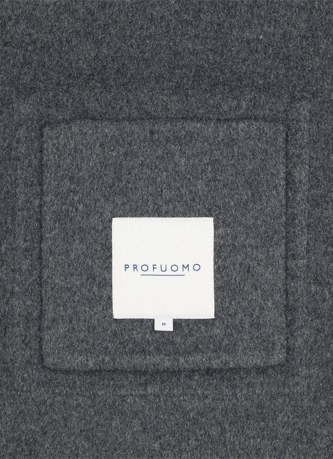 Profuomo Regular fit overshirt in wolblend - detail 7 lichtgrijs