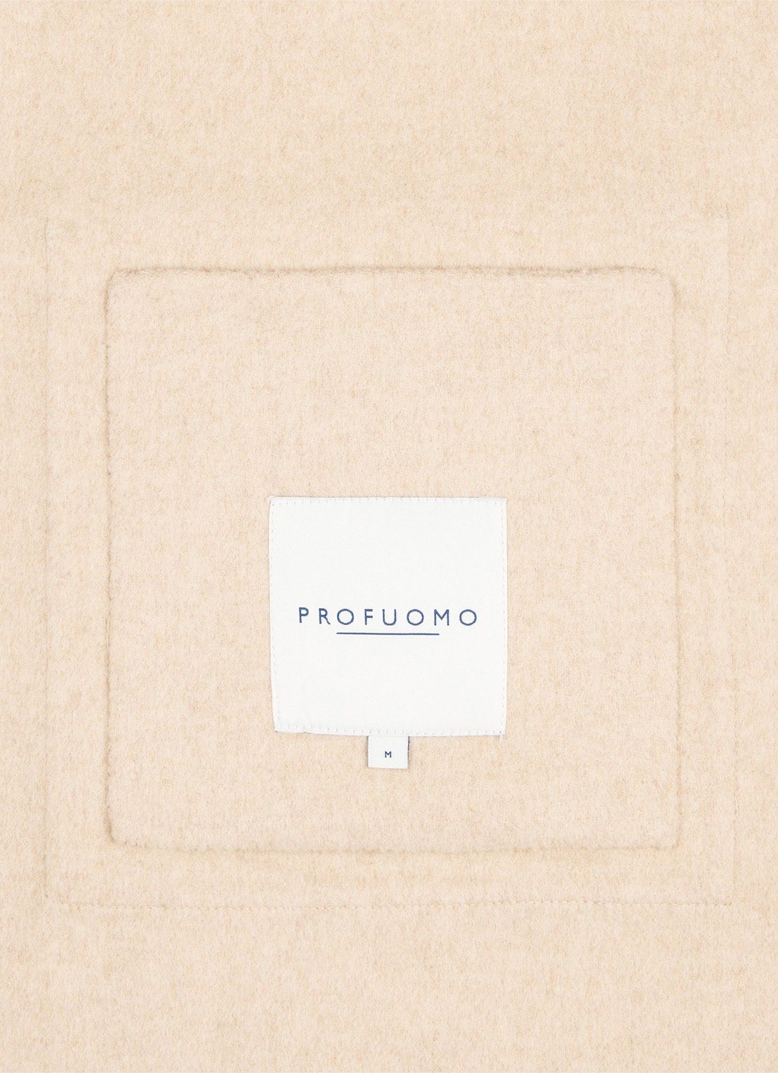 Profuomo Regular fit overshirt in wolblend - detail 7 zand