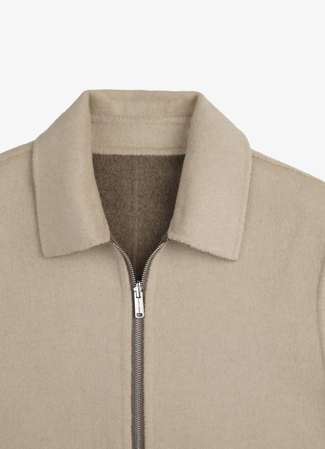 Profuomo Regular fit overshirt van wol - detail 6 beige