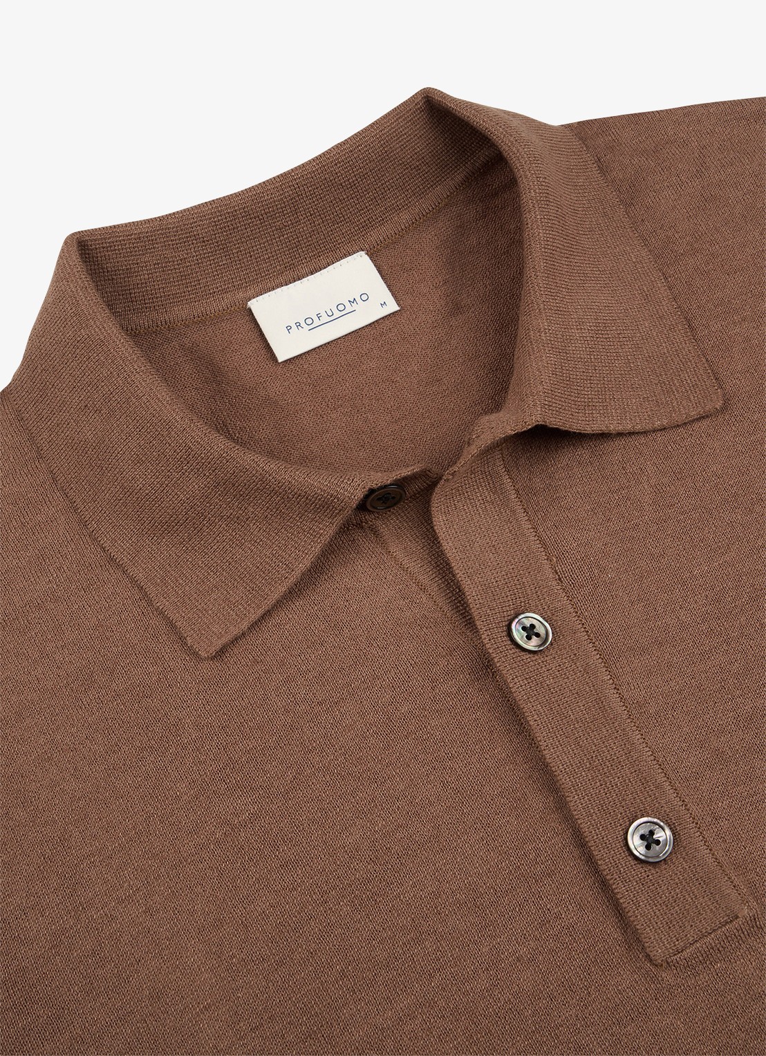 Profuomo Regular fit polo in linnenblend - detail 6 clay