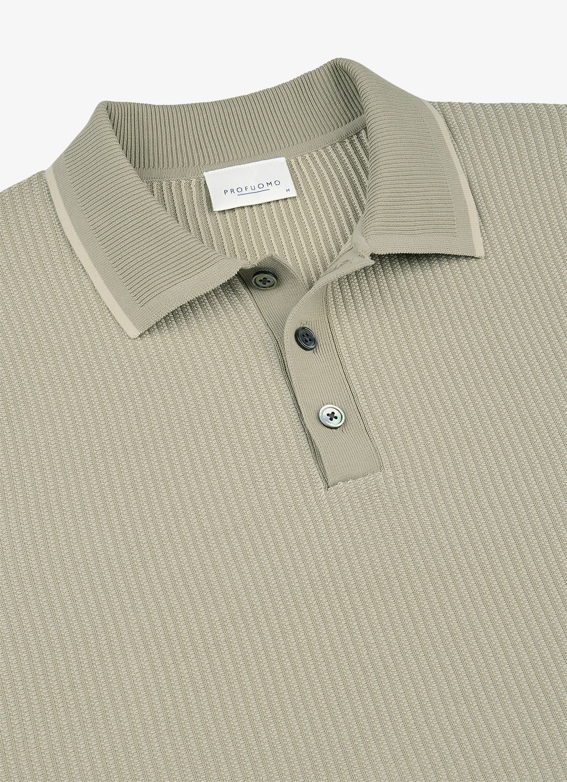 Profuomo Regular fit polo in zijdeblend - detail 6 beige