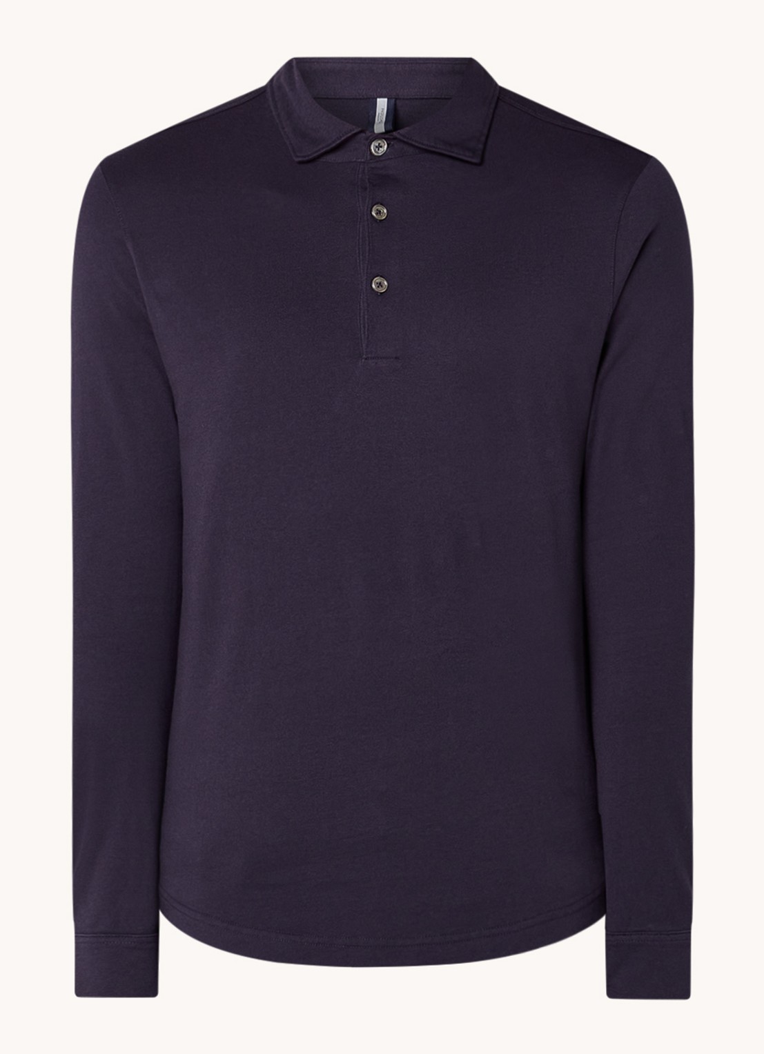 Profuomo Regular fit polo met stretch - voorkant donkerblauw