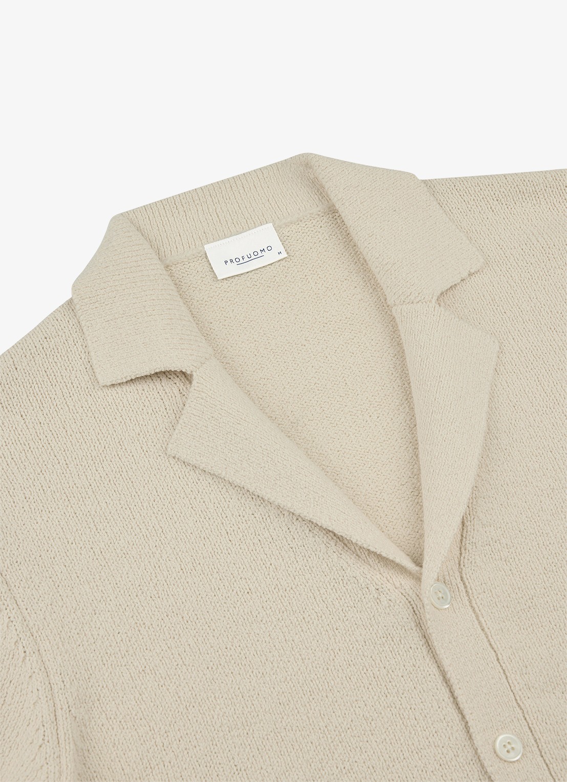 Profuomo Regular fit polo met structuur - detail 3 gebroken wit