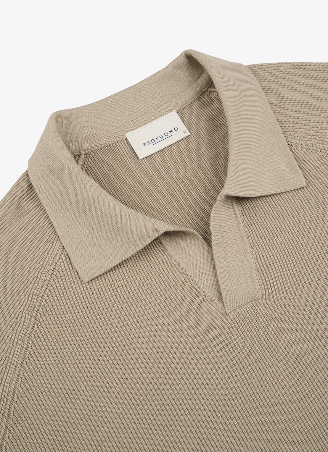 Profuomo Regular fit polo met structuur - detail 3 beige