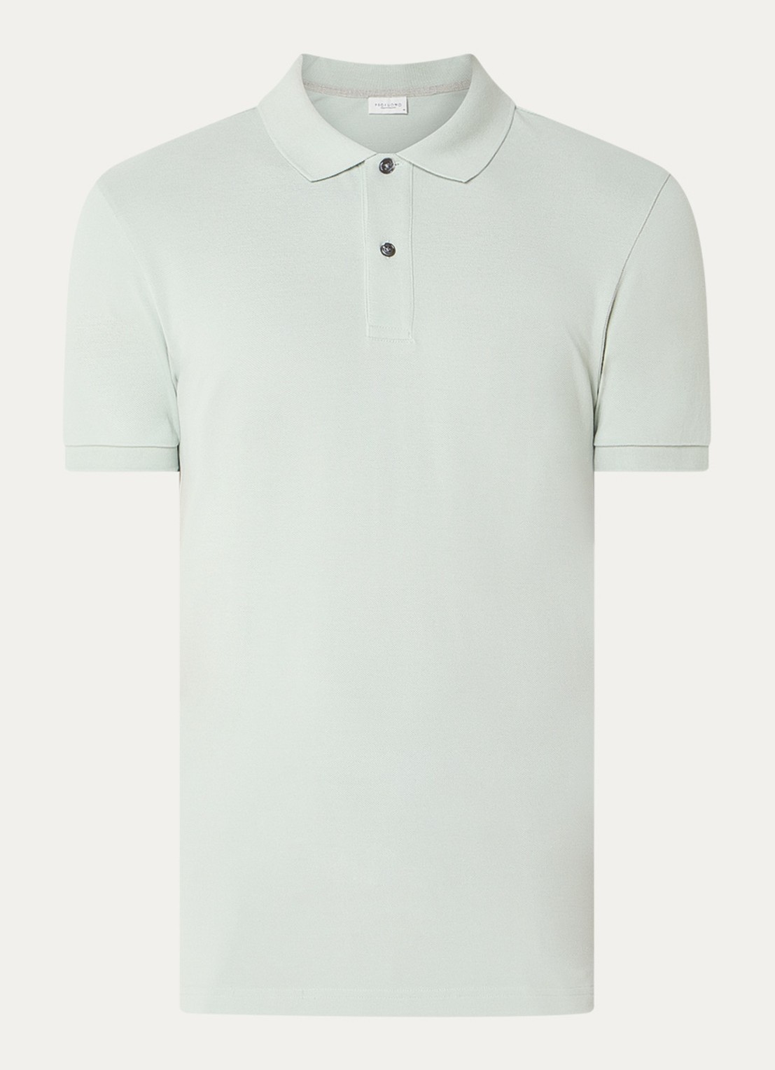 Profuomo Regular fit polo van piqué katoen - voorkant 2 lindegroen