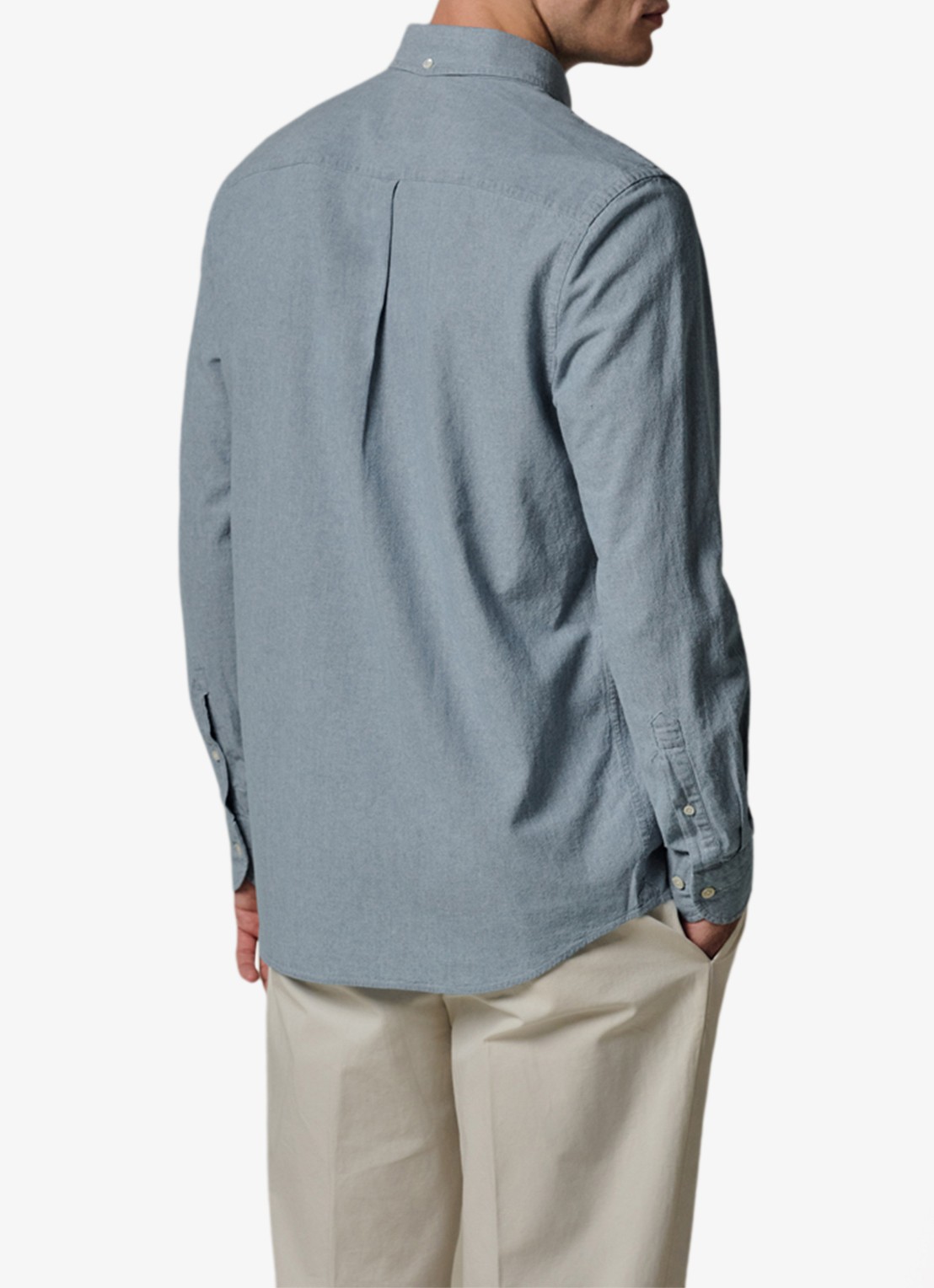 Profuomo Relax fit denim shirt - achterkant blauw