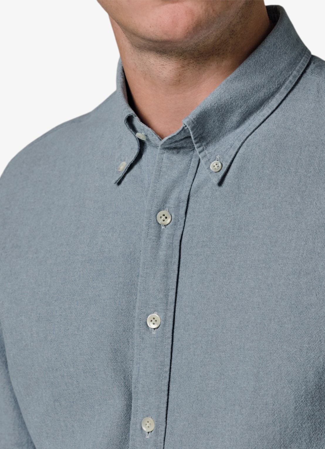 Profuomo Relax fit denim shirt - voorkant 2 blauw