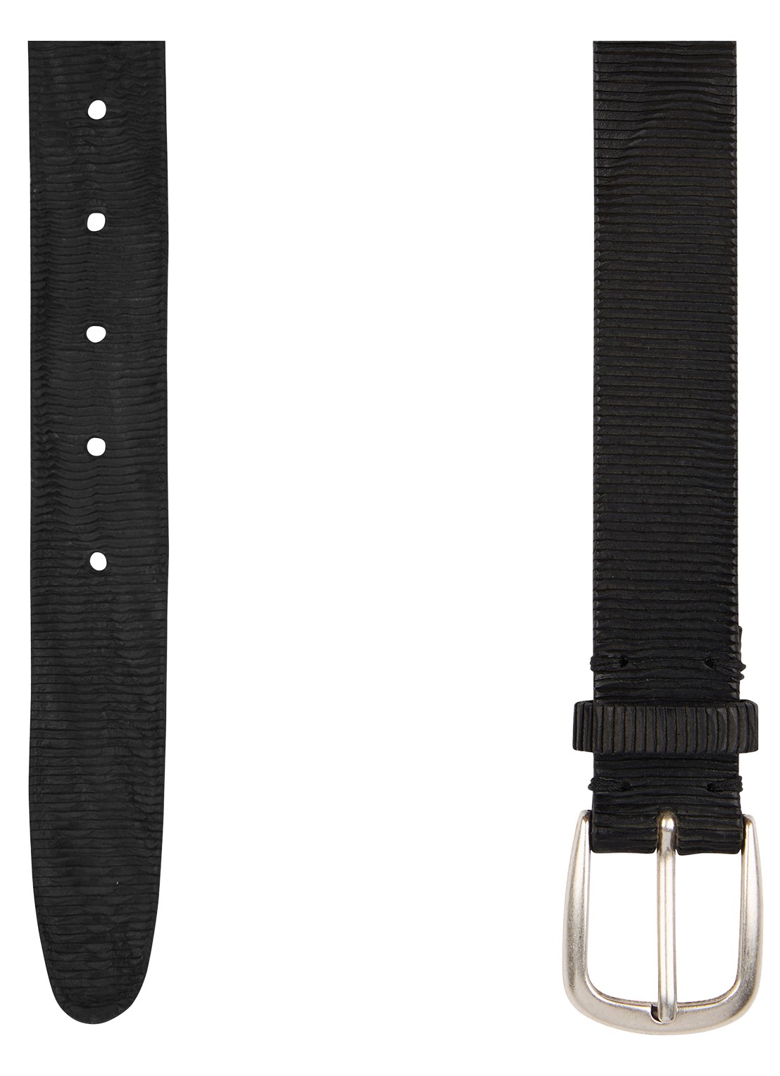 Profuomo Riem van leer - voorkant 2 zwart