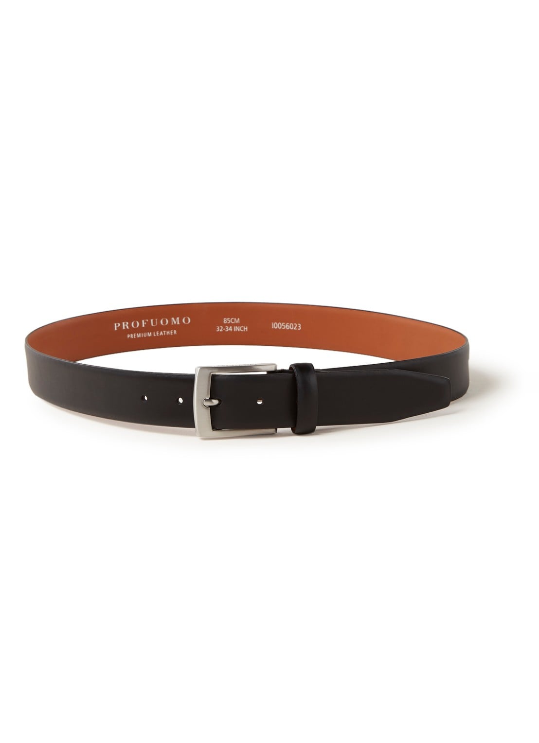 Profuomo Riem van leer - voorkant zwart