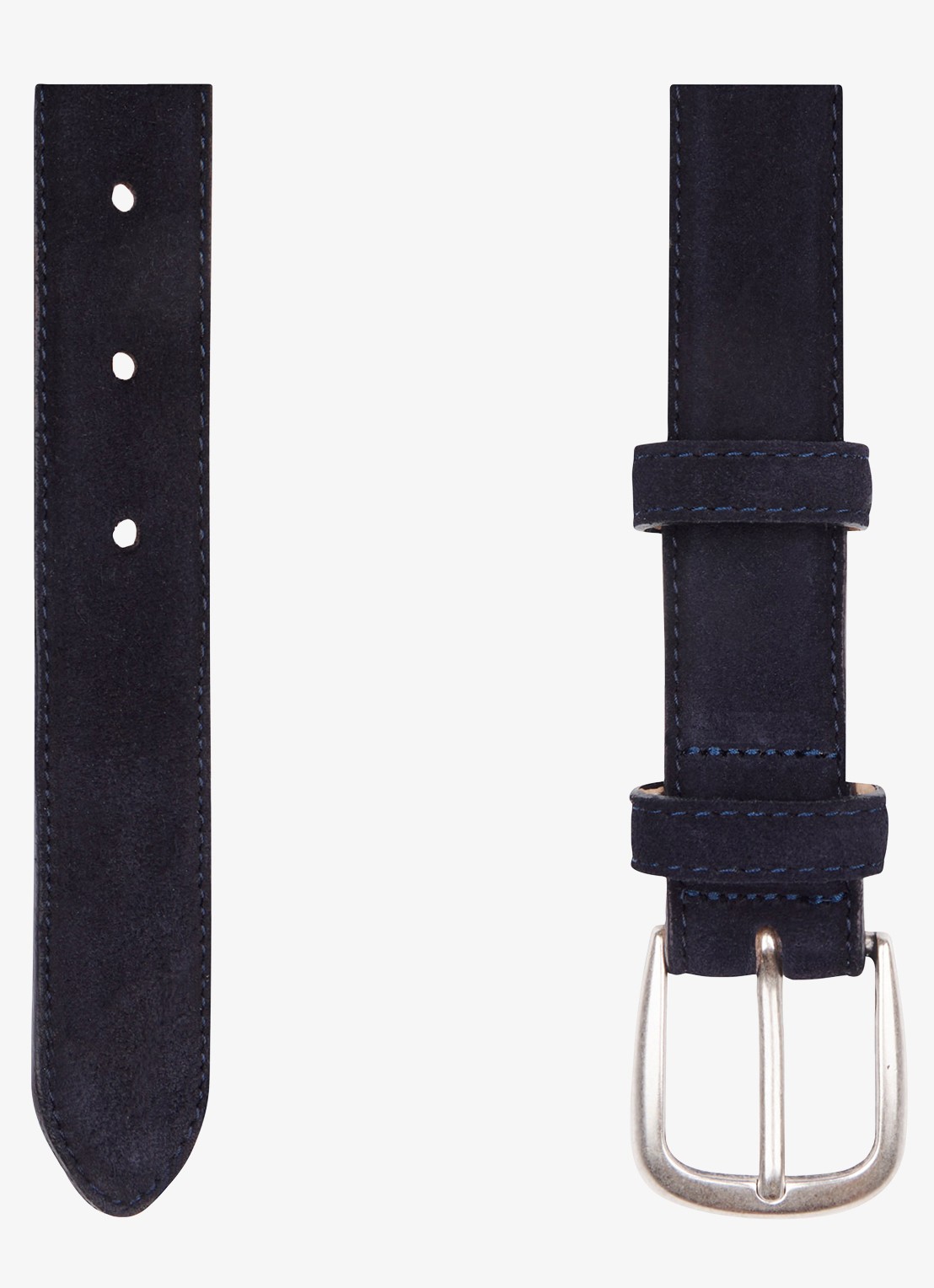 Profuomo Riem van suède - detail donkerblauw