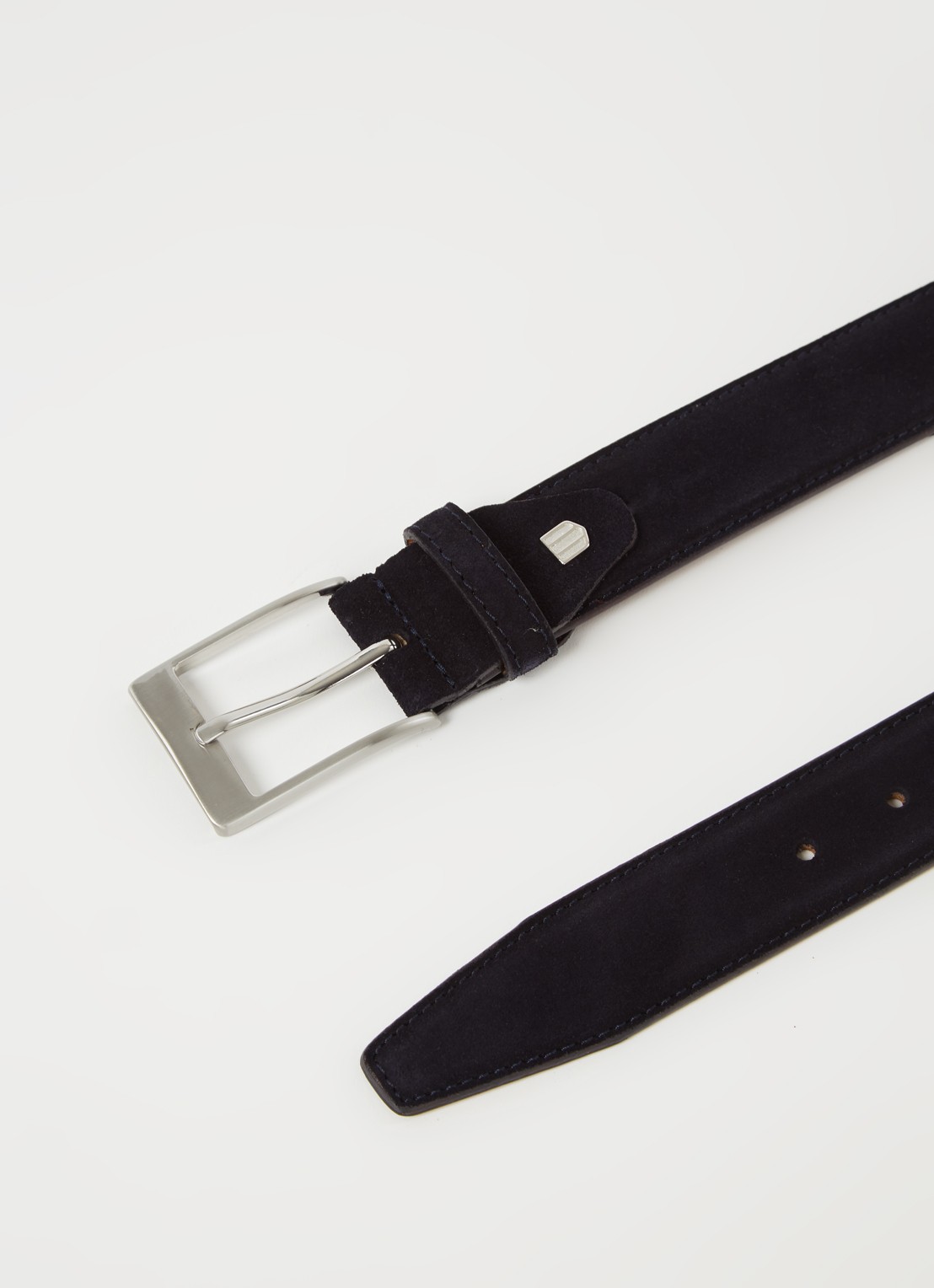 Profuomo Riem van suède - detail donkerblauw