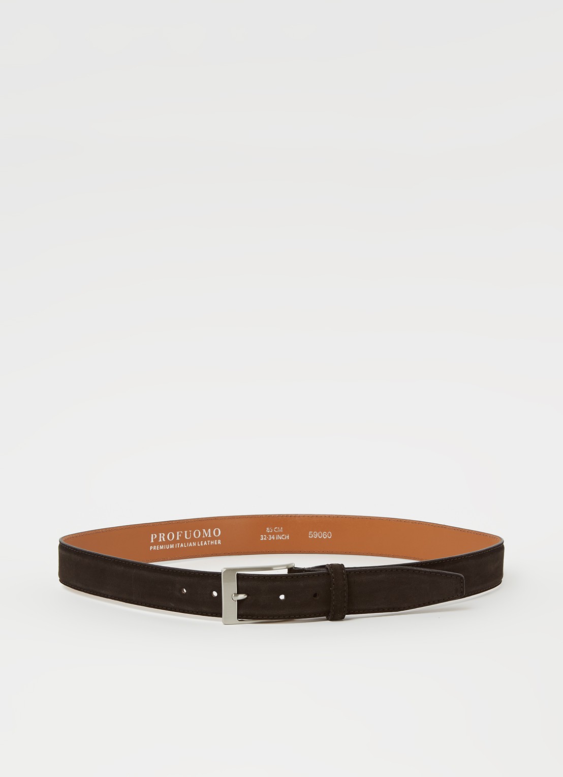 Profuomo Riem van suède - voorkant donkerbruin