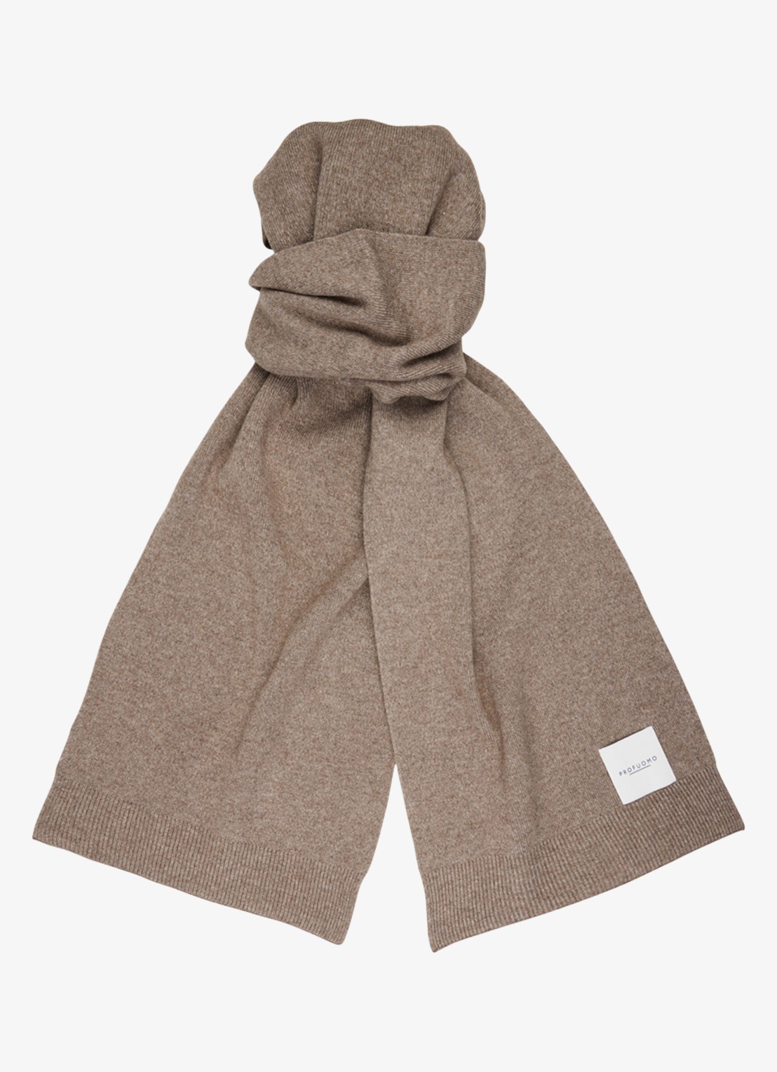 Profuomo Sjaal in wol blend - voorkant bruin