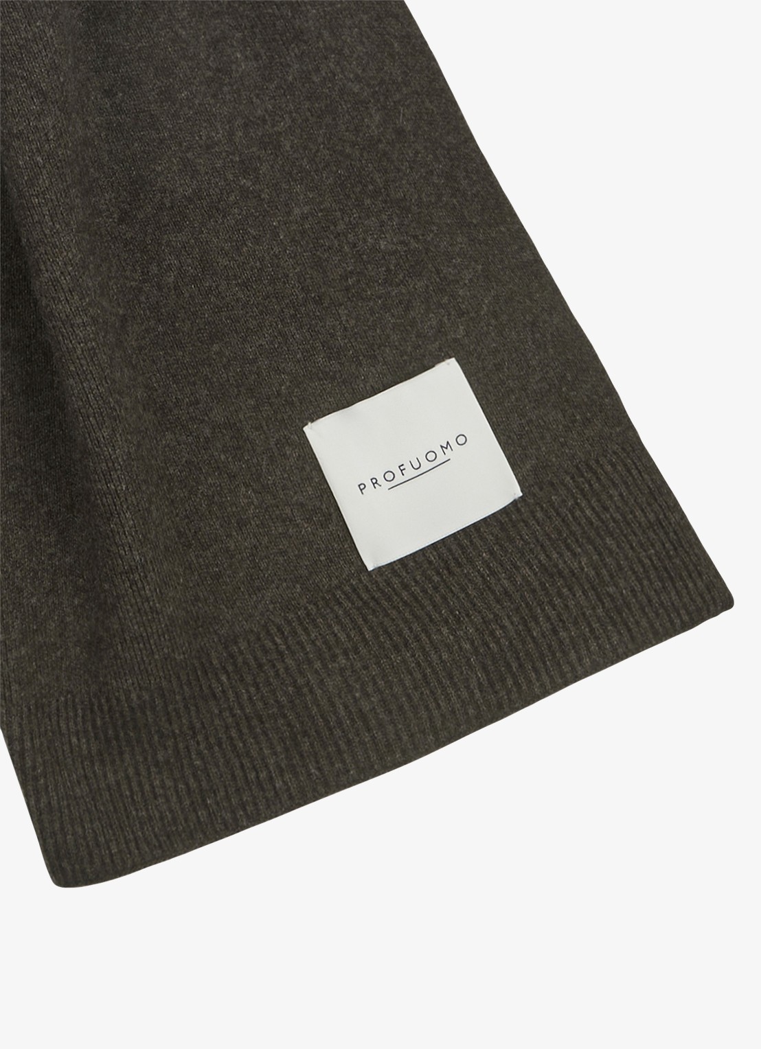 Profuomo Sjaal in wol blend - detail donkerbruin