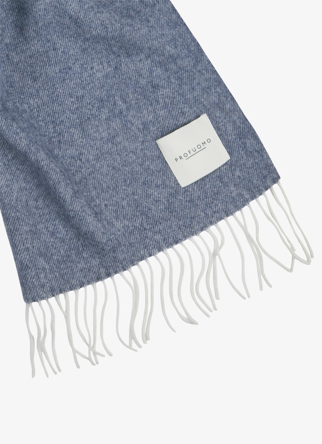 Profuomo Sjaal van lamswol - detail blauw