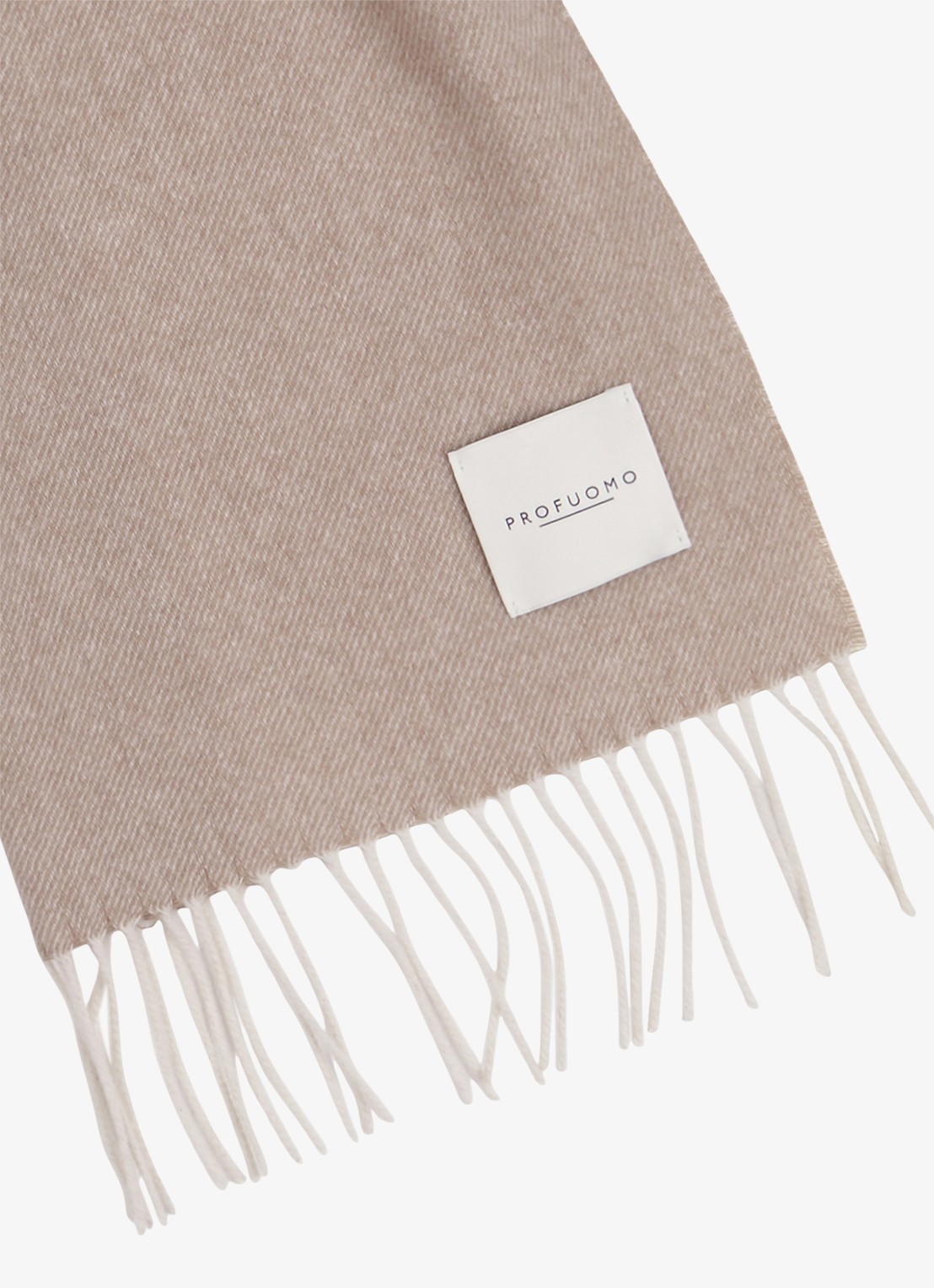 Profuomo Sjaal van wol - detail taupe
