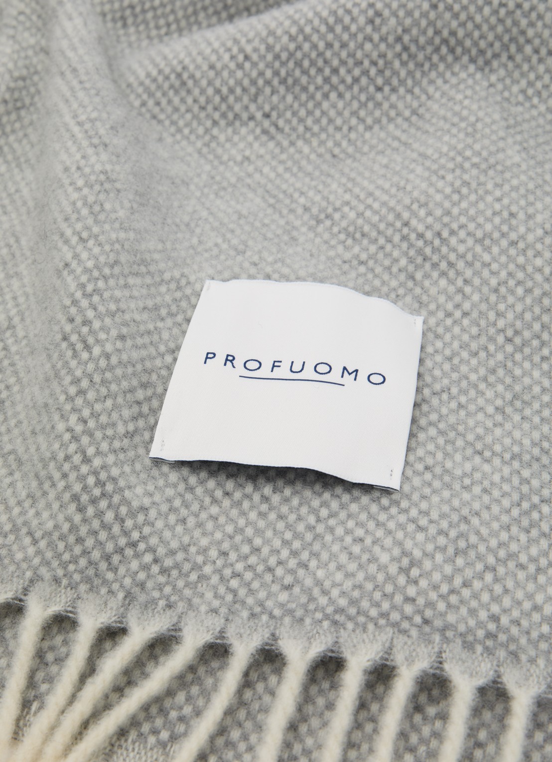Profuomo Sjaal van wol - detail 2 grijs
