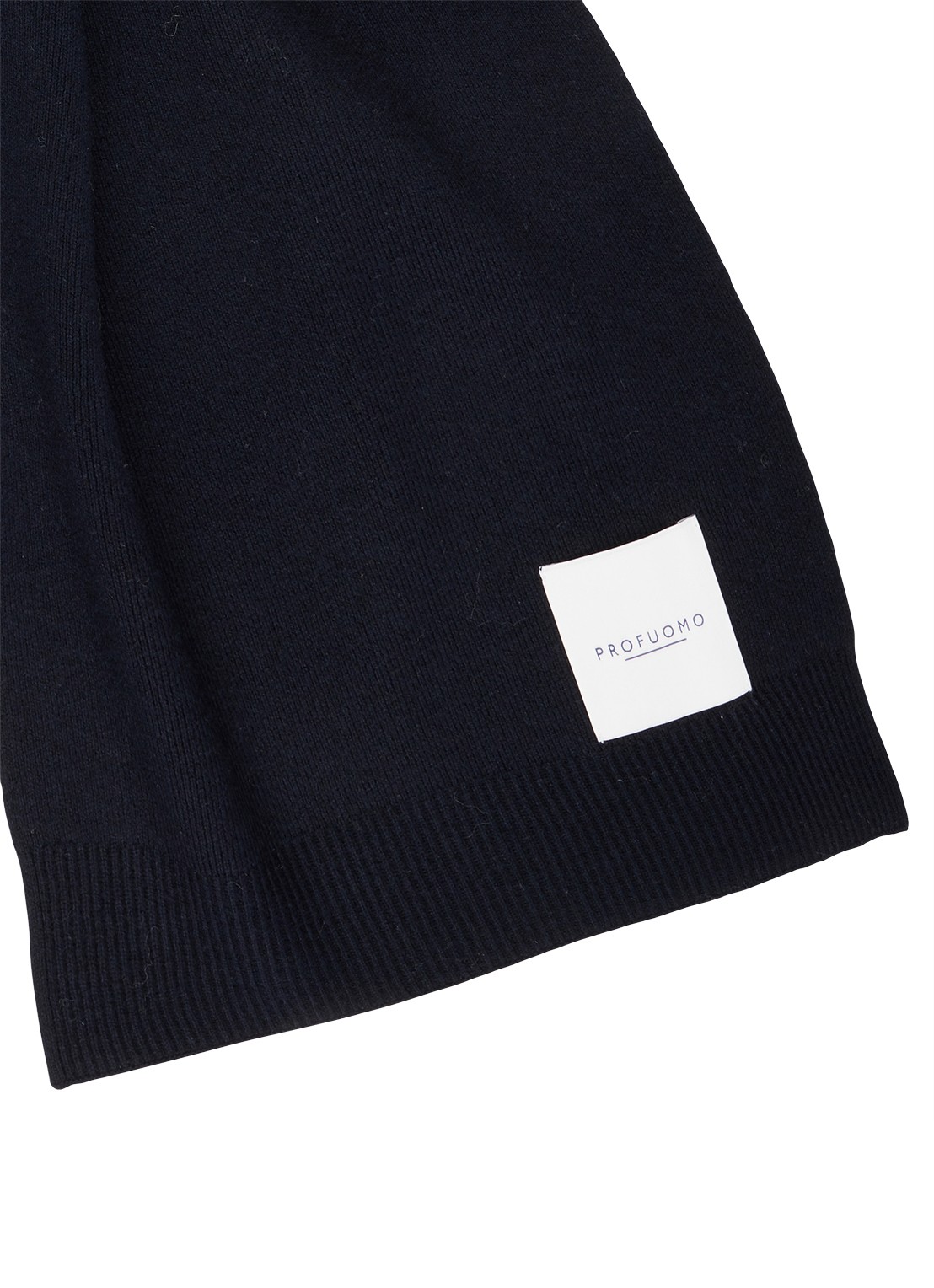 Profuomo Sjaal van wol - detail donkerblauw