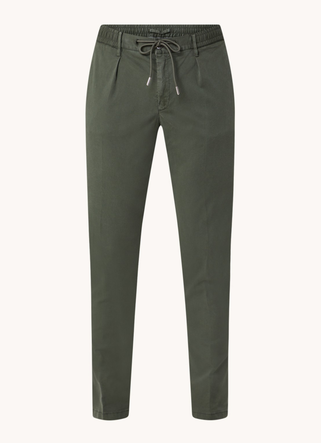 Profuomo Skinny fit chino  met steekzakken - voorkant bronsgroen