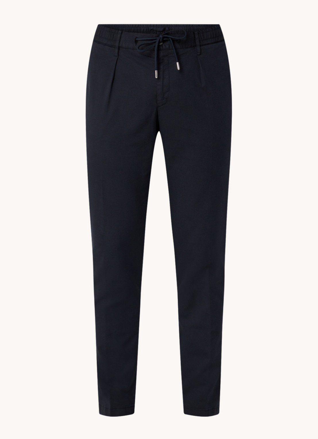 Profuomo Skinny fit chino  met steekzakken - voorkant 3 donkerblauw