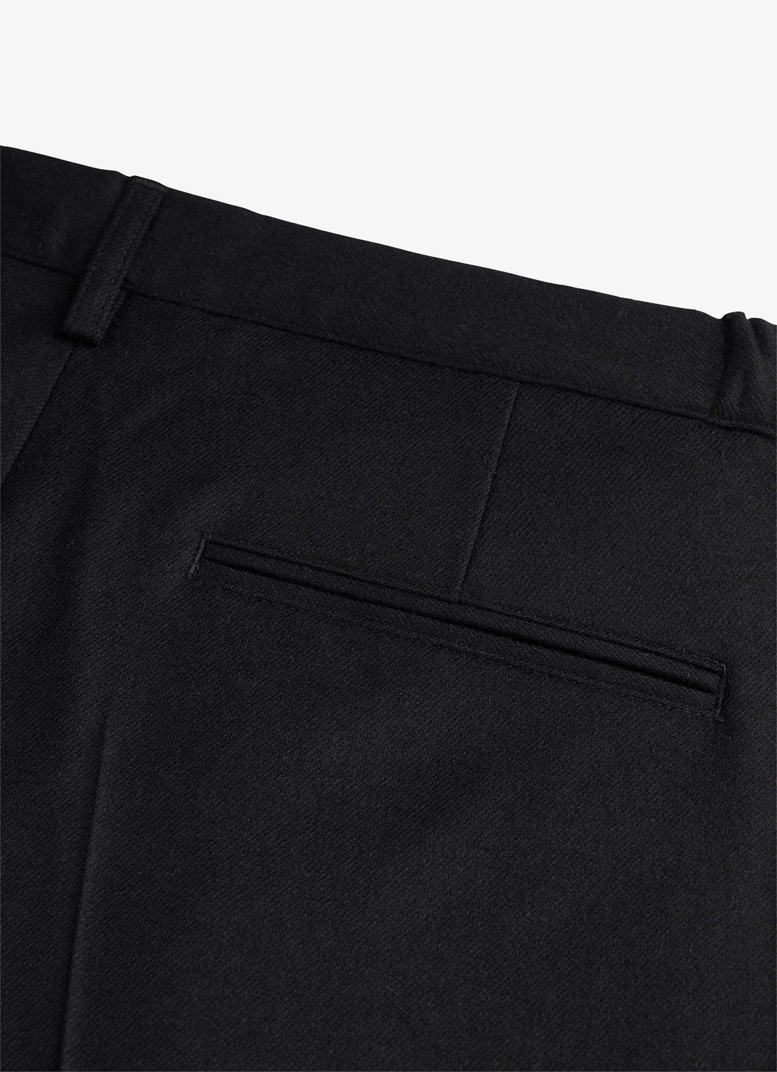 Profuomo Slim fit chino in wolblend - detail 2 zwart