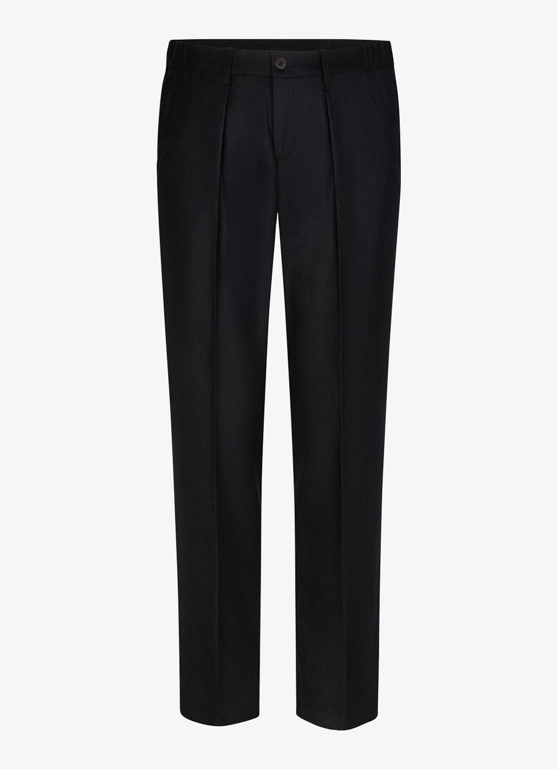 Profuomo Slim fit chino in wolblend - voorkant 4 zwart