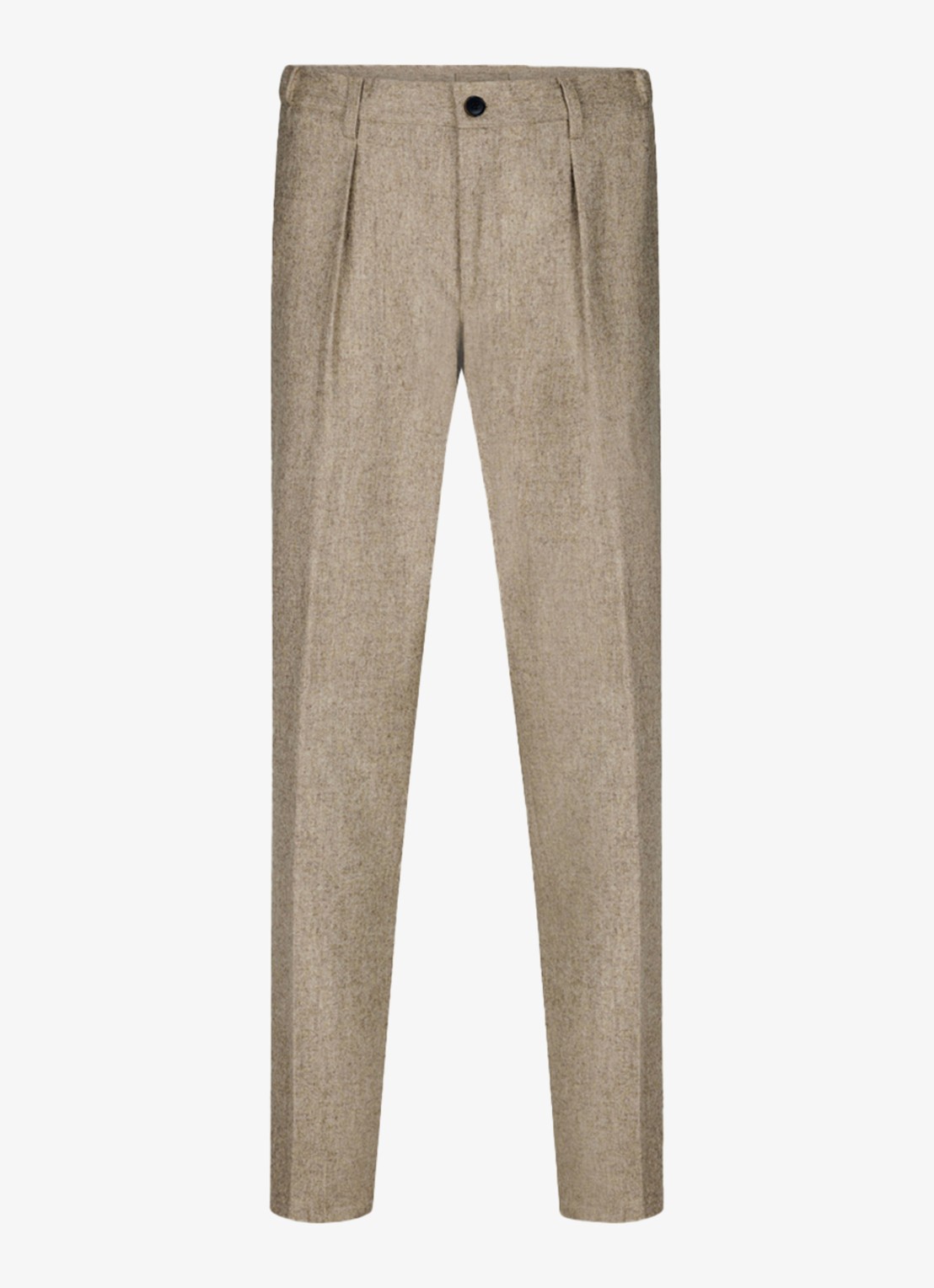 Profuomo Slim fit chino in wolblend - voorkant beige
