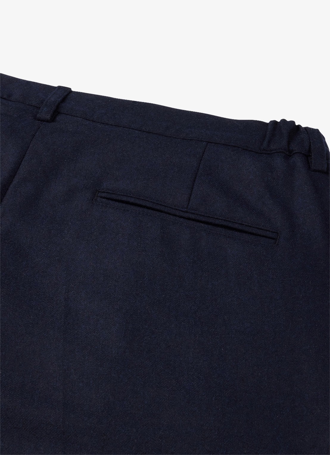 Profuomo Slim fit chino in wolblend - detail 4 donkerblauw