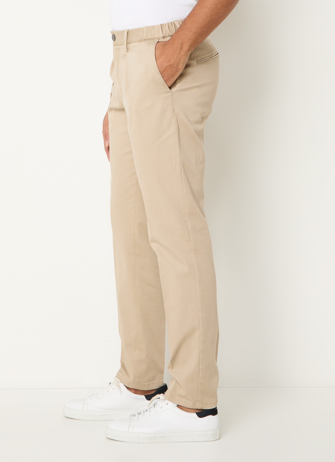 Profuomo Slim fit chino met steekzakken - detail 3 beige